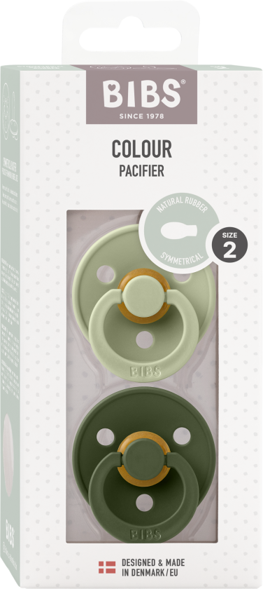 Pacifier Colour 2 PACK - Sage/Hunter Green - Size 2