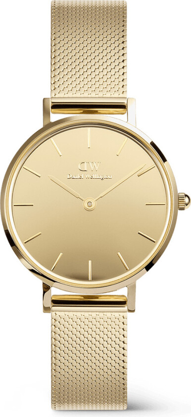 28mm Petite Reflection Gold DW00100797 - Kvarts - Gull - Dameklokker - Meshlenke - Mineral