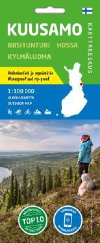 Kuusamo ulkoilukartta 1:100 000