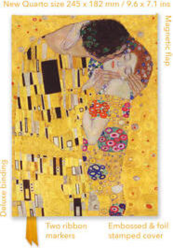 Gustav Klimt: The Kiss (Foiled Quarto Journal)