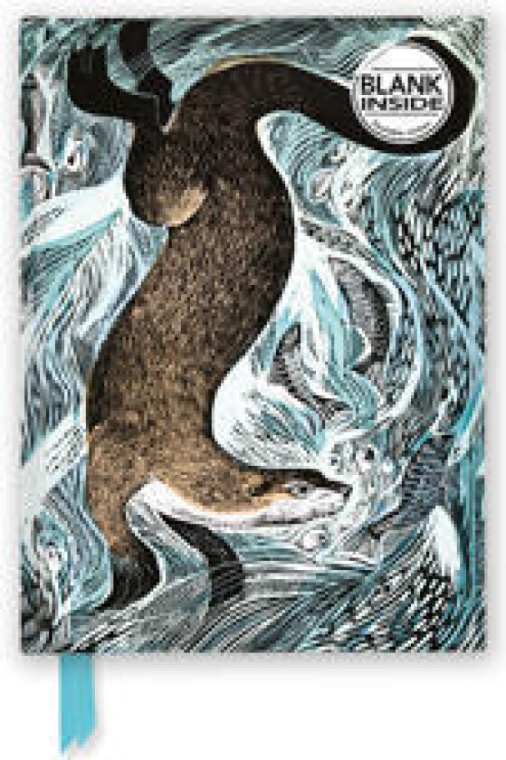 Angela Harding: Fishing Otter (Foiled Blank Journal)