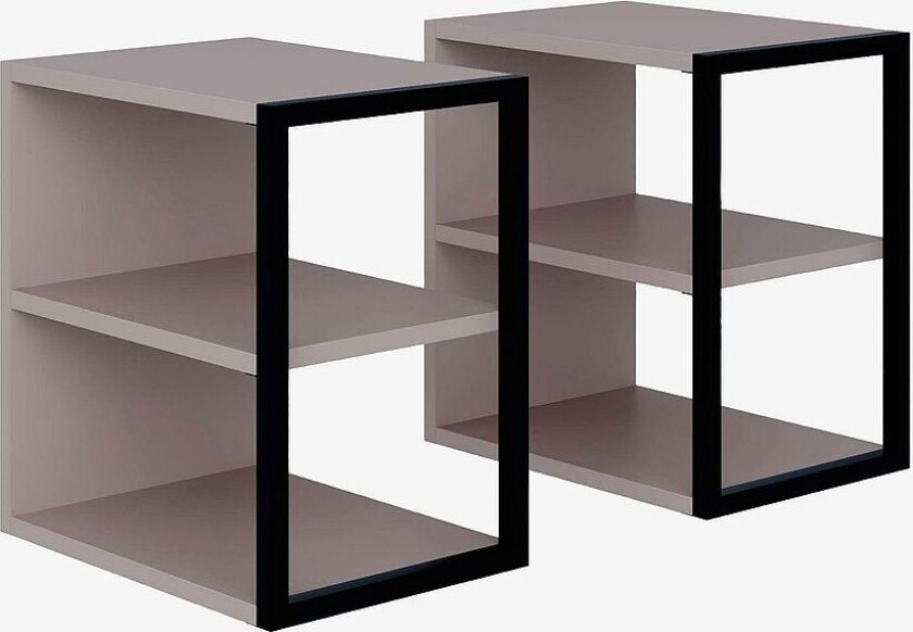 Sidebord sett Enzo, Brun