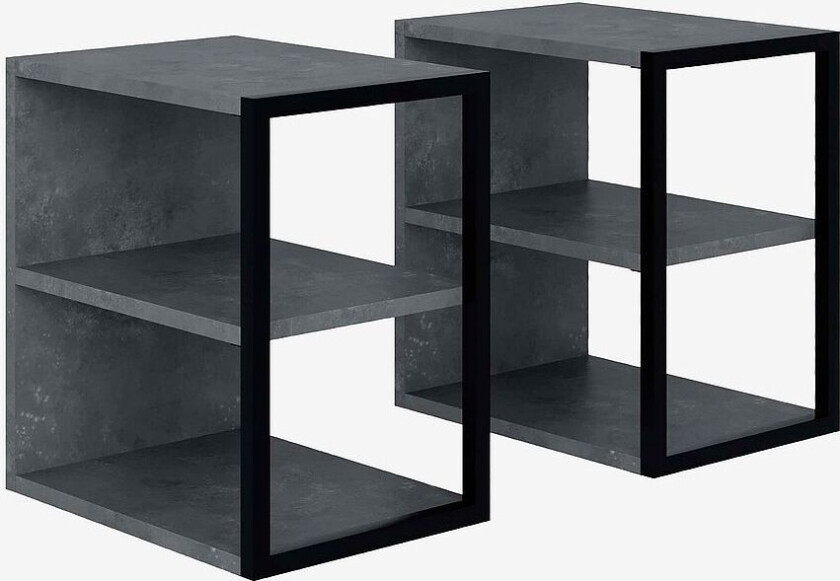 Sidebord sett Enzo, Grå