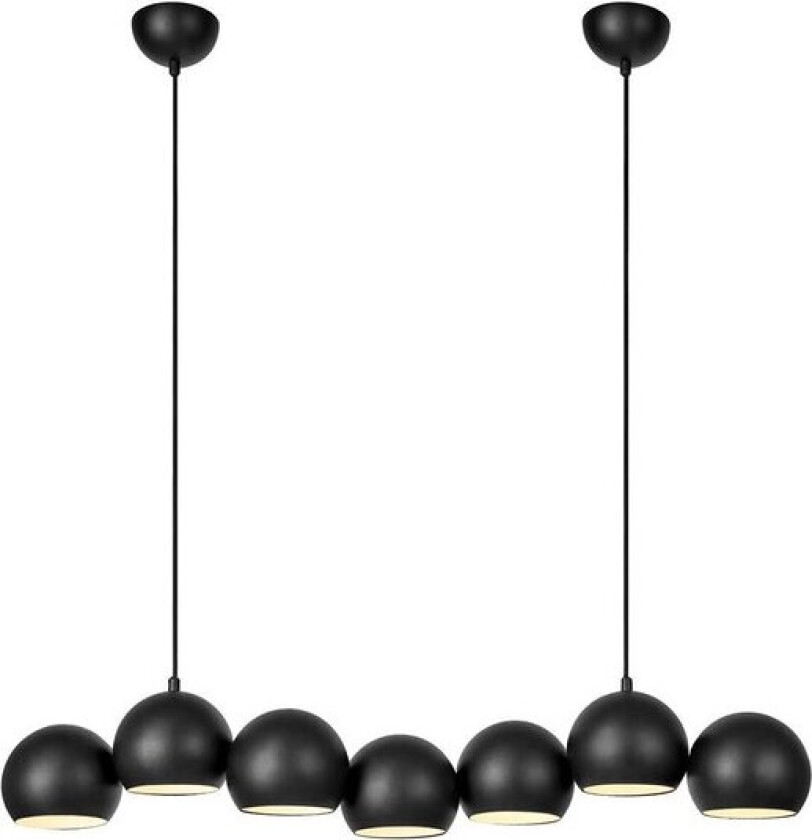 Cupolo pendellampe 7 lys 101 cm svart