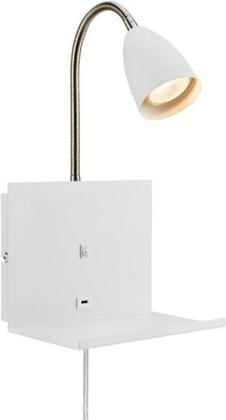 Cuarto vegglampe 27 cm hvit