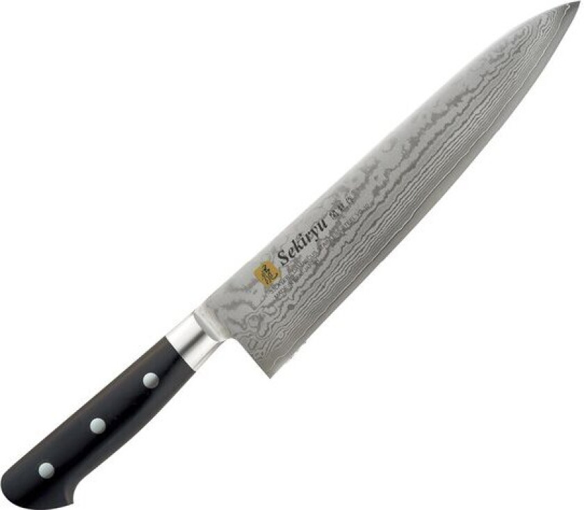 Damask kokkekniv 21 cm svart