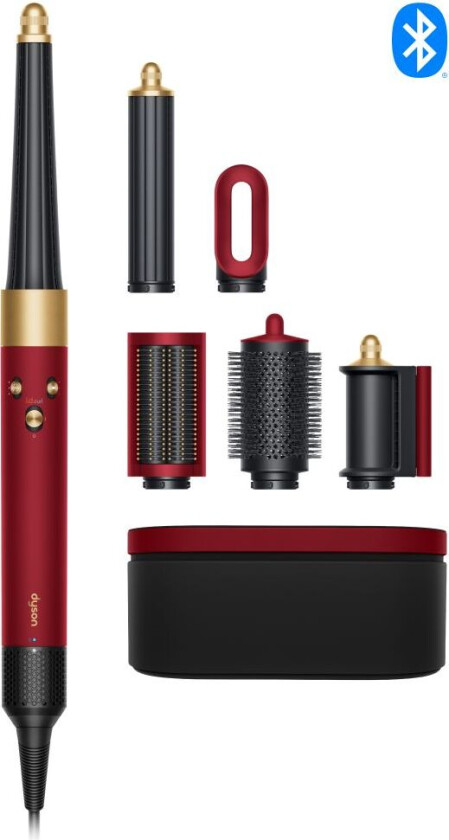 Airwrap i.d.™ Straight+Wavy multi-styler og hårføner (Red Velvet/Gold)