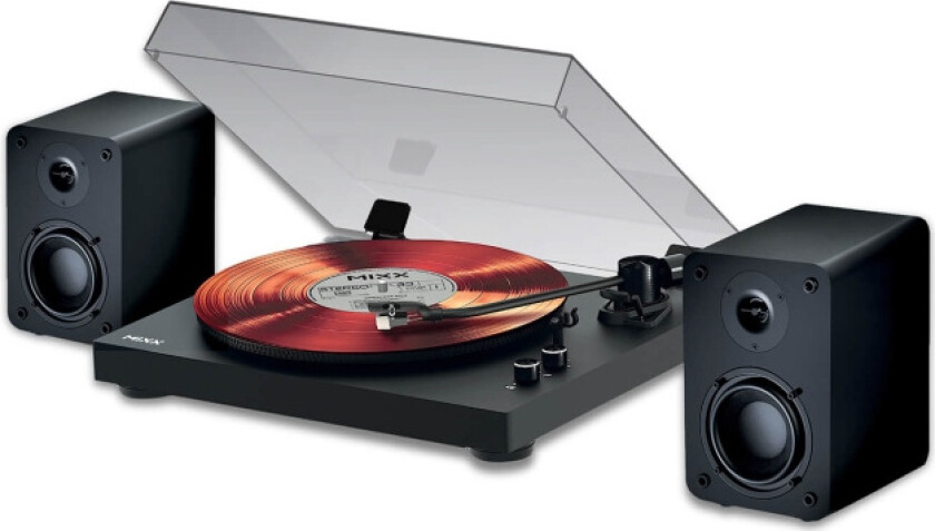 Vinylplatespiller System 5 Stereo Inkl. Høyttalere Svart