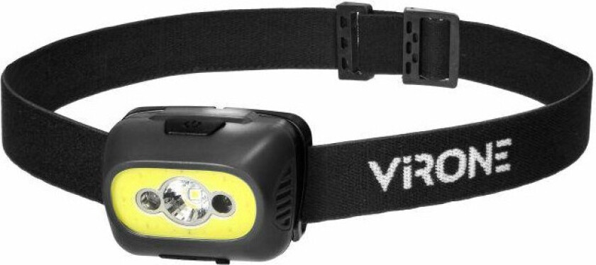 Virone LT-2 hodelykt - LED COB, oppladbar, bevegelsessensor, 350 lumen, svart