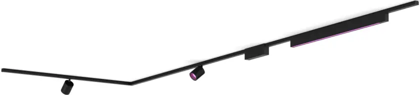 Perifo L-formet takplatesett (2 spotlight, 1 lyslinje)