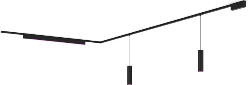 Perifo L-formet takplatesett (2 pendel, 1 lyslinje)