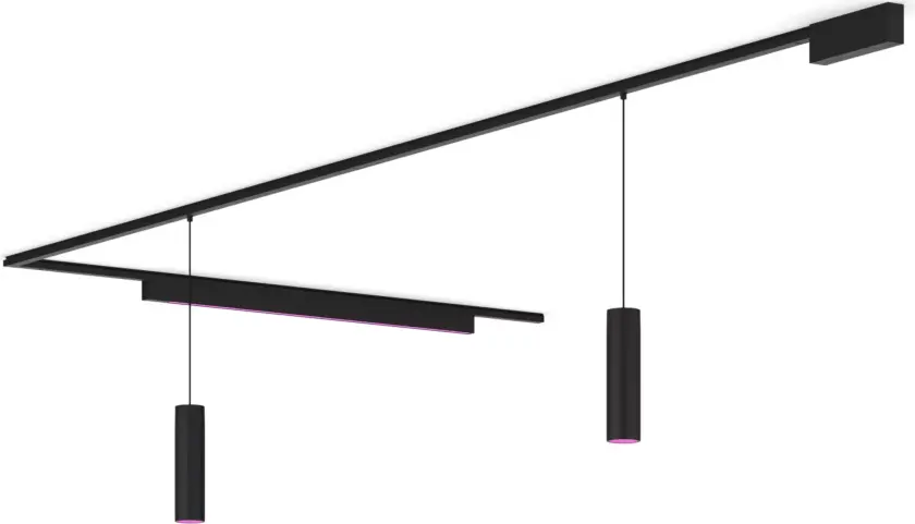 Perifo L-formet takplatesett (2 pendel, 1 lyslinje)