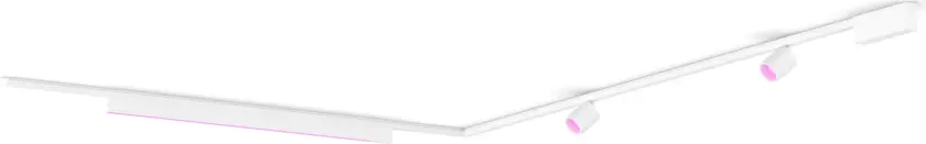 Perifo L-formet takplatesett (2 spotlight, 1 lyslinje)