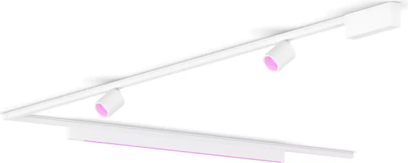 Perifo L-formet takplatesett (2 spotlight, 1 lyslinje)