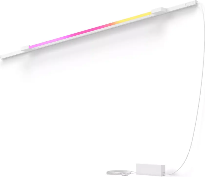 Perifo rett veggplatesett (1 stor lysrør)