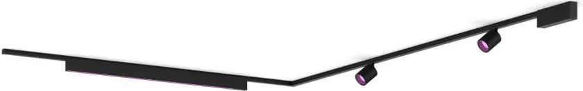 Perifo L-formet takplatesett (2 spotlight, 1 lyslinje)