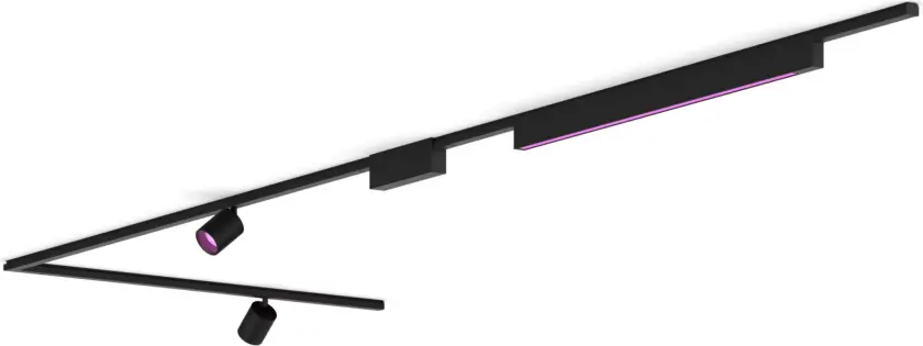 Perifo L-formet takplatesett (2 spotlight, 1 lyslinje)