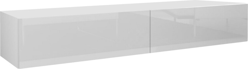 TV-benk Wishon 180 cm - Hvit/Hvit Høyglans