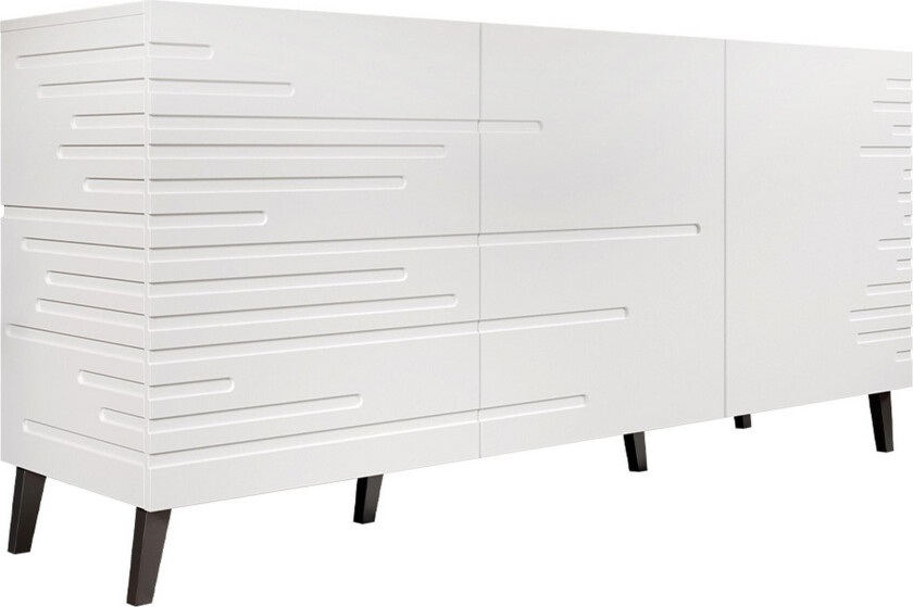 Kommode Demjen 40x155 cm - Hvit/Svart