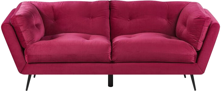3-seters Sofa Evenes - Fløyel/Vinrød