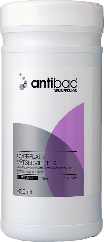 Antibac Desinferende Våtservietter Overflate