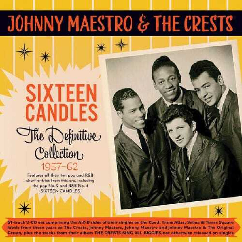 Johnny Maestro & The Crests Sixteen Candles: The Definitive Collection 195762 CD