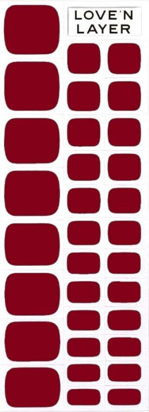 Bilde av Solid Toe Layers Burgundy Red