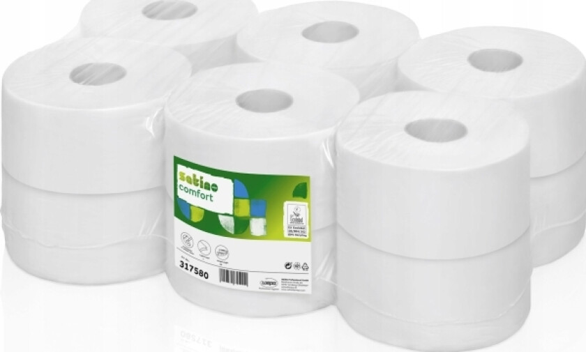 Satino Toalettpapir Comfort, 180 M/Trukket Fra Sentrum Cf2, Satino