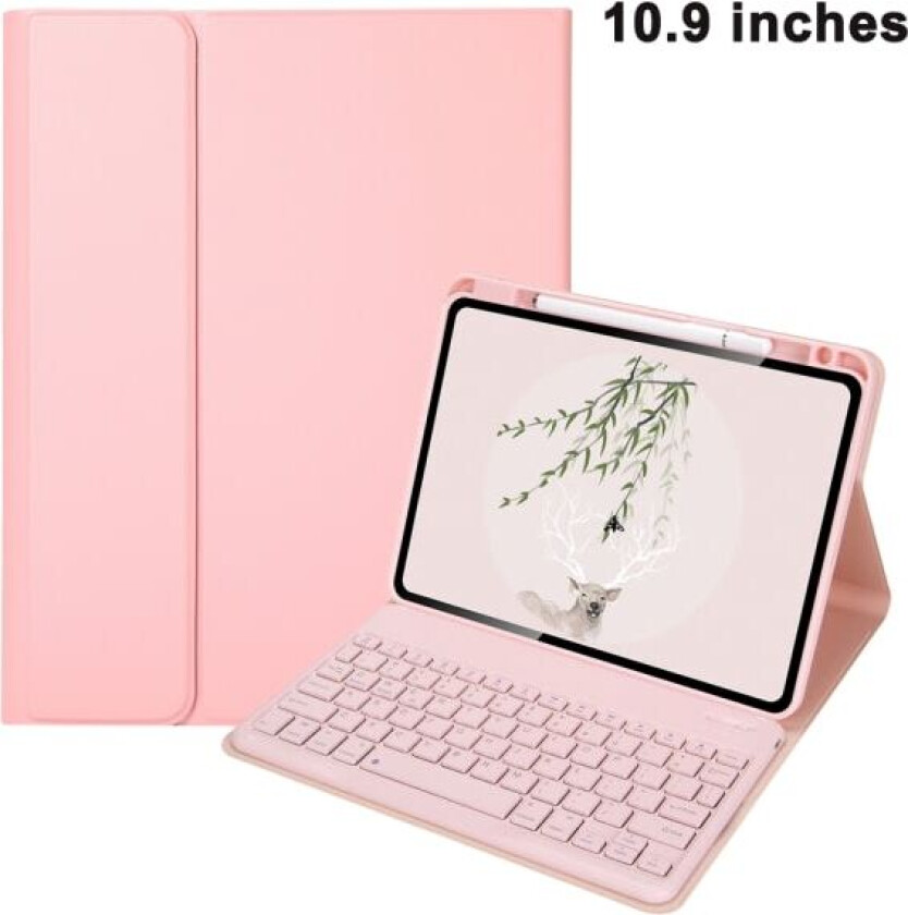 CQBB Kompatibelt iPad-tastatur med pennlomme All-inclusive-deksel-ipad/Air4/10.9 Kirsebærblomst Pulver Vanlig modell