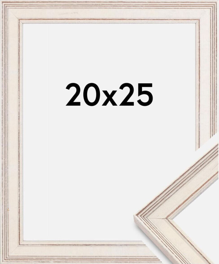 Ramme Shabby Chic Hvit 20x25 Cm