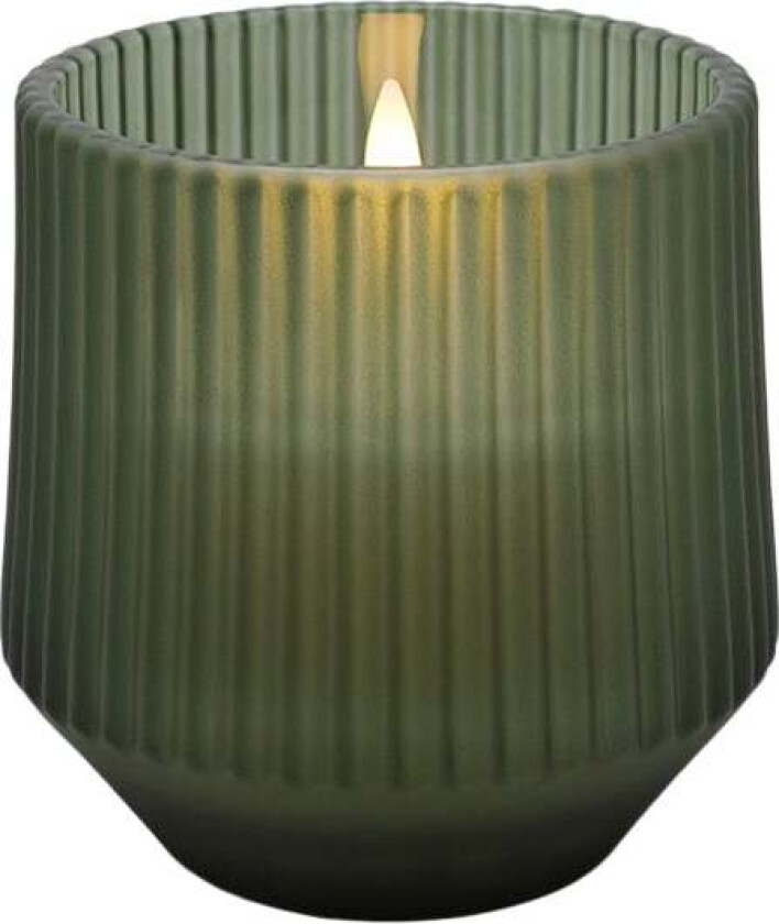 Scented wax Glass Candle, Serenity, Green, 8,5x9,5 cm * - Bolig Glass