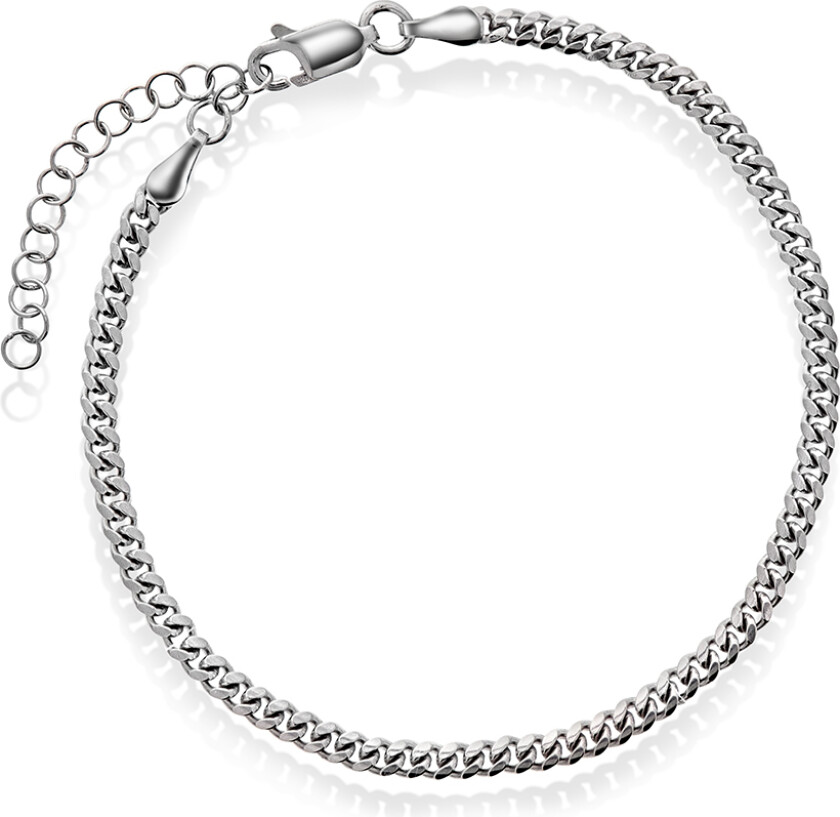 Panser armbånd i 925 sølv, 19 cm