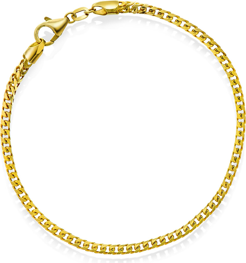 Armbånd i 585 gult gull, 19 cm