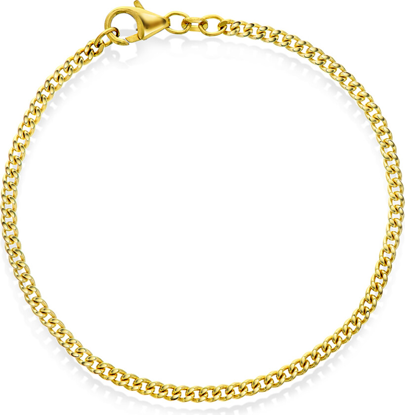 Panser armbånd i 585 gult gull, 21 cm