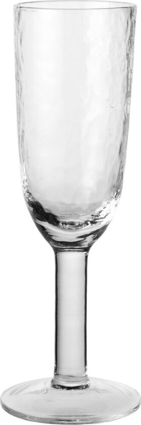 Hammered champagneglass 20 cl Klar