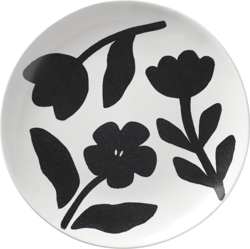 Flora tallerken Ø26 cm Black-off white