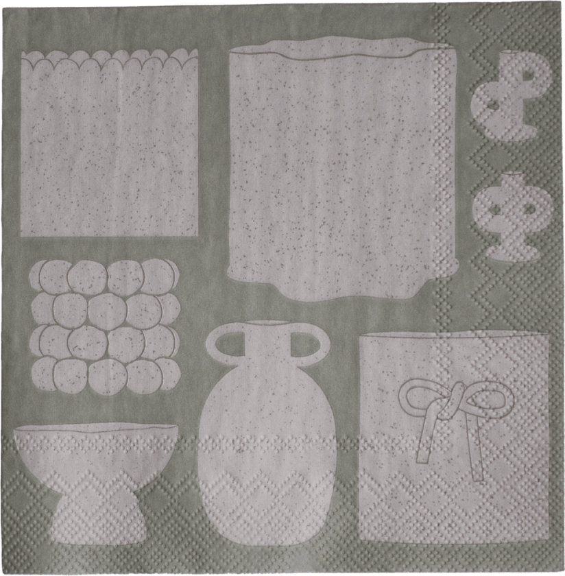 Illustration papirserviett 33x33 cm 20-pakning Beige