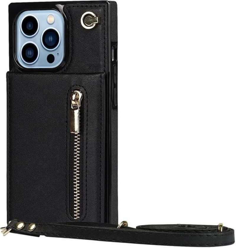 Zipper halskjede deksel Apple iPhone 14 Pro - Sort