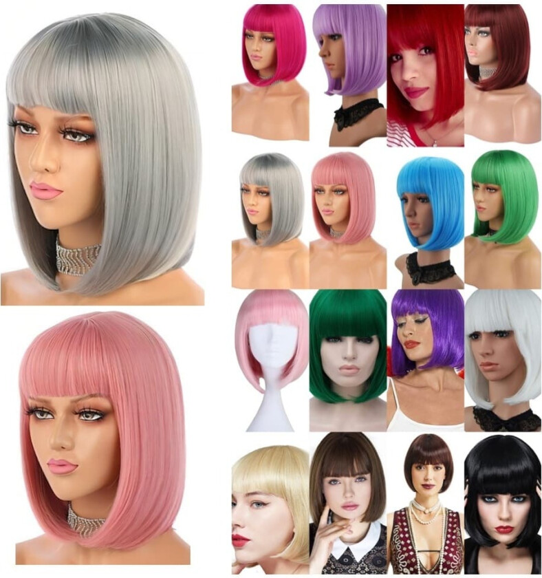 Syntetisk parykk for Party, Pride, Parader og Cosplay