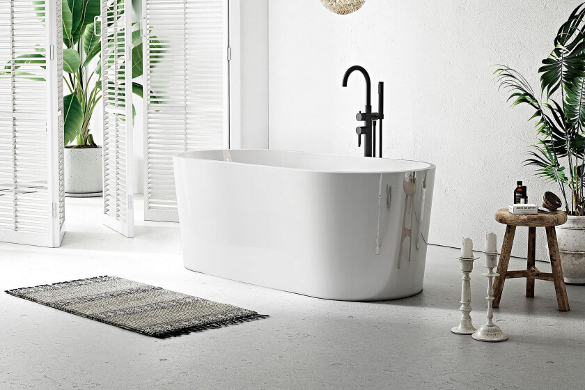 Ideal Badekar Frittstående Rund - Hvit