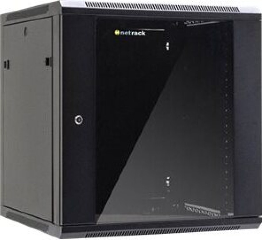 Netrack - Rack Skap - Veggmonterbar - Svart - 12U - 19"