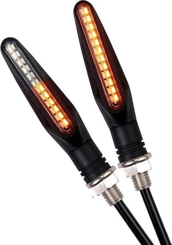 Dynamiske Svingbilter 12X Led-Blinklys For Tohjulinger Sort Zd59b