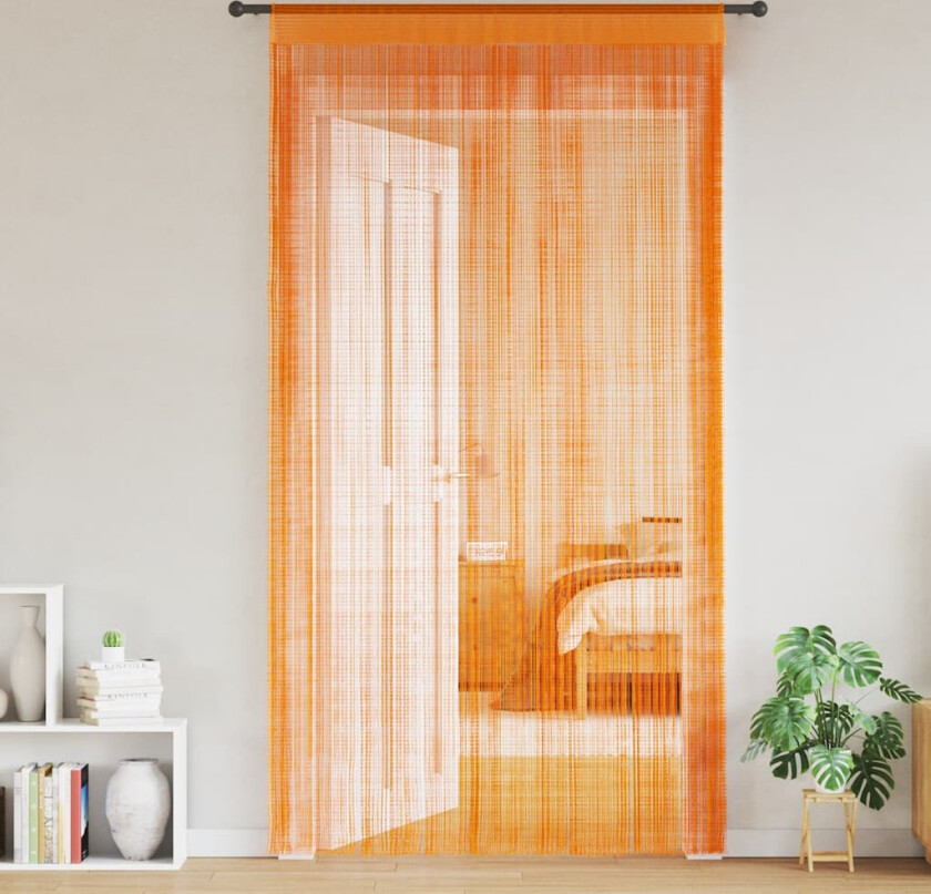 Trådgardiner 2 stk oransje 140x250 cm