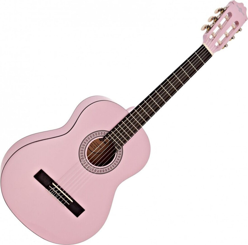 Gear4Music Deluxe Junior Klassisk Gitar Pink fra Gear4music - Nesten Nytt