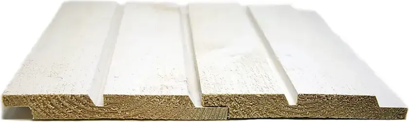 Dobbelfals gran grunnet 19 x 148 mm 60° hvit med spor