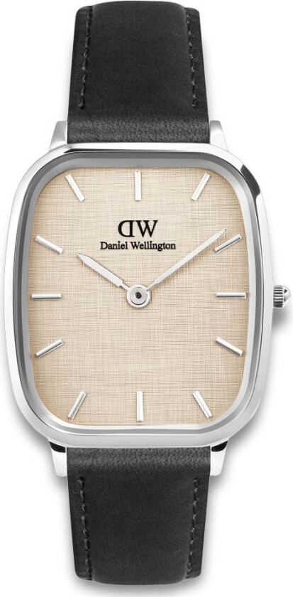 Marlon Sheffield Linen Silver DW00100813 - Kvarts - Sølv - Herreklokker - Skinn - Mineral