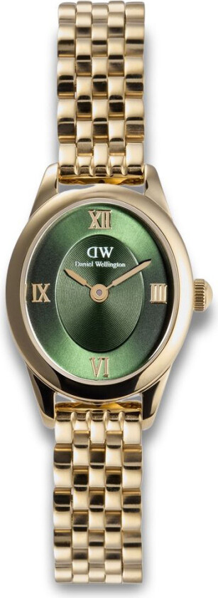 Oval Ophelia Mini Emerald Gold DW00100804 - Kvarts - Gull - Dameklokker - Rustfritt stål - ledd m/pin - Mineral