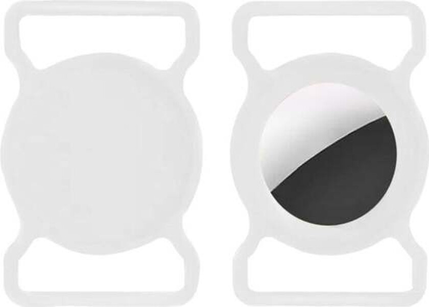 Collar Holder for AirTag and Smart Finder - White