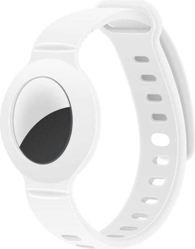 Silicone Wristband for AirTag and Smart Finder - White