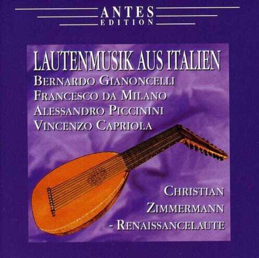 Christian Zimmermann Lautenmusik Aus Italien CD
